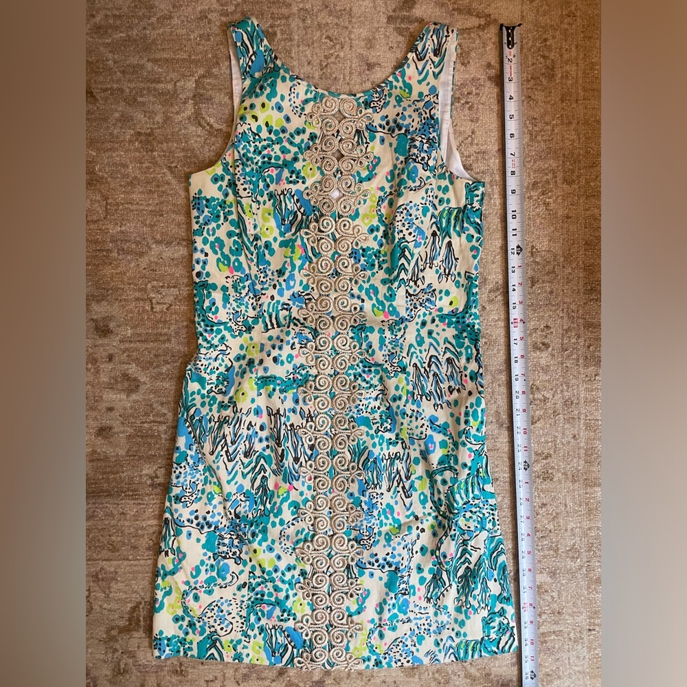 Lilly Pulitzer Ember Sea Oats Escapades Everglades Shift Dress size 8